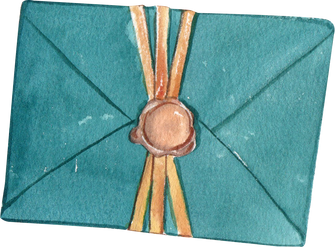 Watercolor Invitation Envelop Illustration