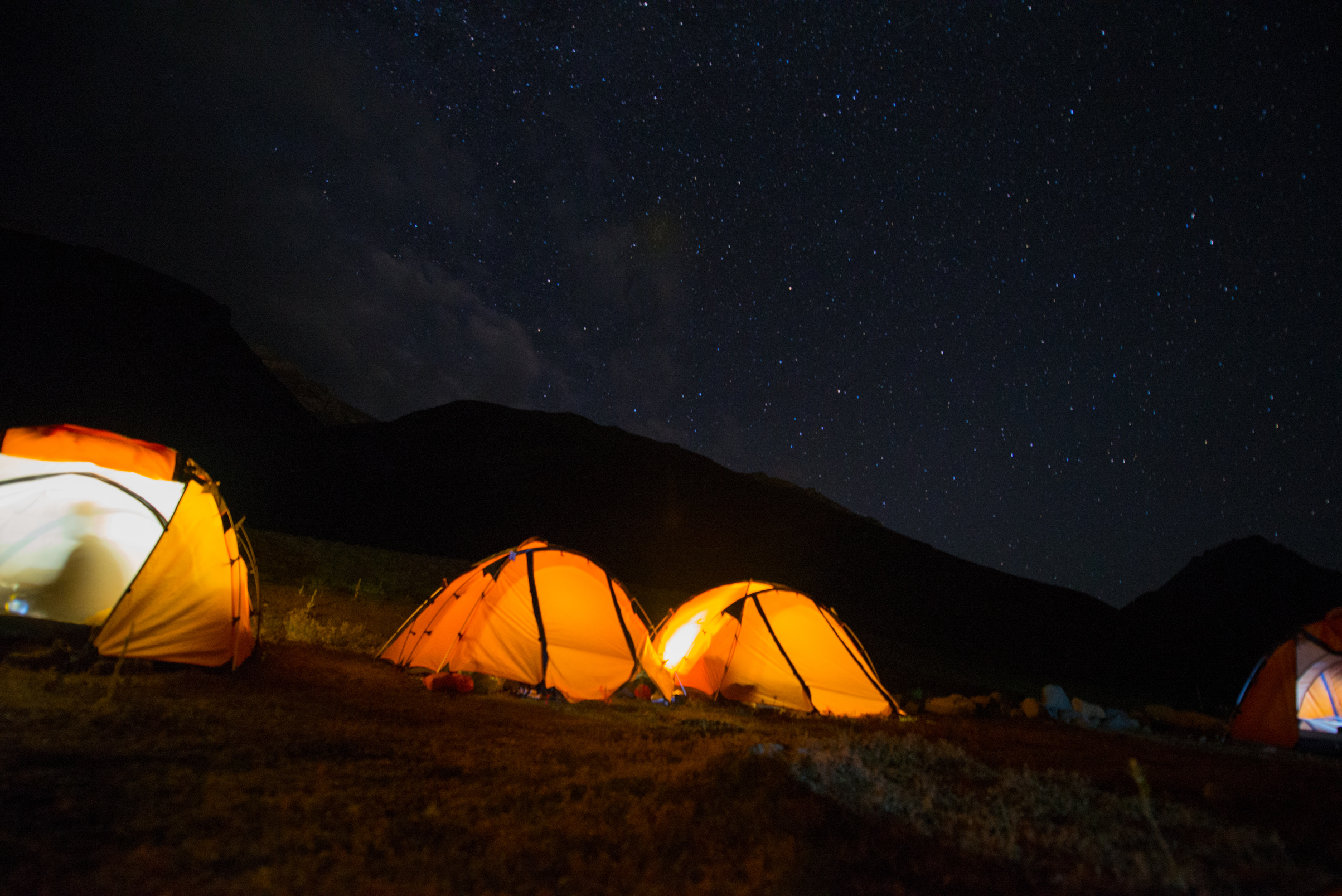 Camping in the dark
